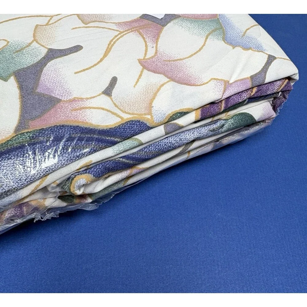 NEW Vintage SPRINGMAID King Flat Sheet Spring Jewel II Lilac Percale Floral